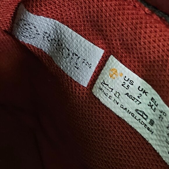 Timberland Boots Waterproof Boots Hiking Red Leather Unisex Kid's Size 2.5 - Picture 9 of 9